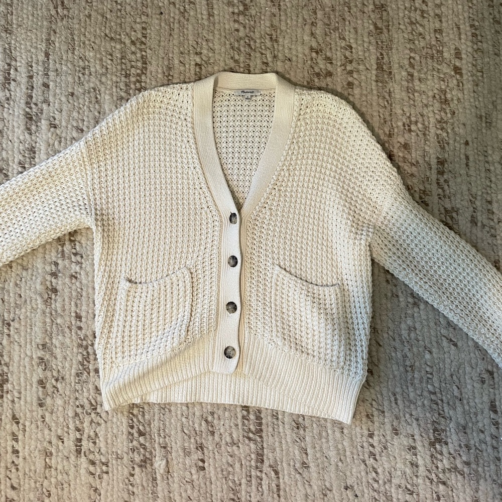 Madewell Chunky Knit Button Cardigan